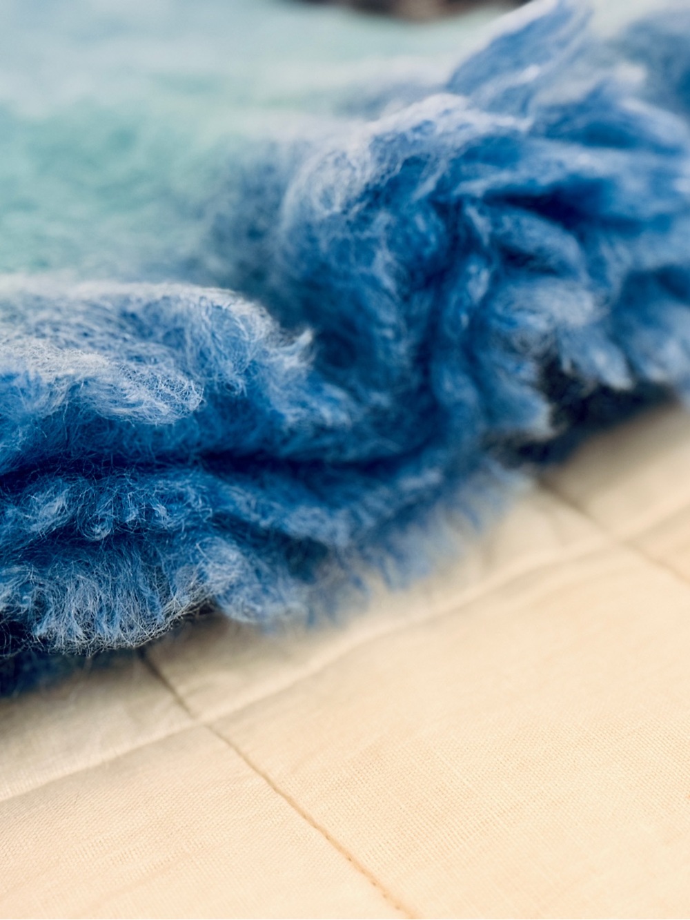 Foxford Wild Atlantic Blue Ombre Throw - Picture 9 of 10